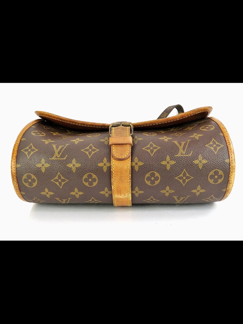 Louis Vuitton Monogram Crossbody Bag in Brown & Tan Leather Trim - Picture 5 of 16